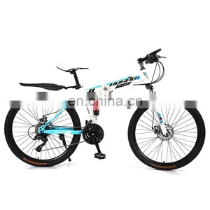 Factory Direct Sales of High Quality Folding Mountain Bike Bicycle 20/24/26 Inch Variable Speed Dual Disc Brake Adult Bicycle thumbnail-1