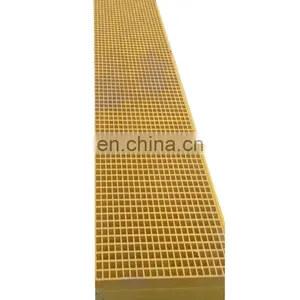 Resist Liquid Corrosion High Quality Fiberglass Floor Grating FRP Grating Trench Covers thumbnail-1