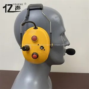 Professional Wireless Noise Reduction Intercom Half Duplex Bold Yellow Headset “YISHENG” YS-DJ-02H Series thumbnail-2