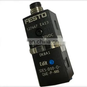 New Festo Pressure Transducer Festo Pressure Gauge SDE5-D10-O-Q6E-P-M8 527467 SDE5D10OQ6EPM8527467 thumbnail-1