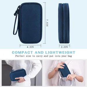 Portable Waterproof Double Layers Storage Bag for Cable, Charger,Etc. thumbnail-3