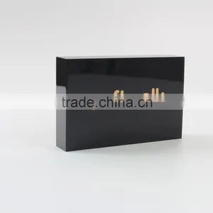 Black Lucite Sign Block Black Perspex Branding Block thumbnail-2
