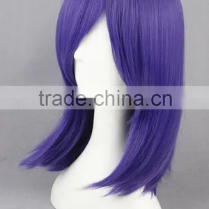 High Quality 45cm Short Straight Touhou Project Wig Kumoi Ichirin Light Purple Wig Synthetic Anime Wig Cosplay Hair Wigs thumbnail-4