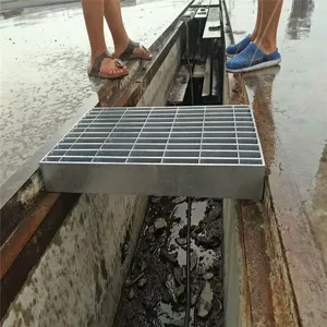 Hot-dip Galvanized Flat Steel Grating Plate, Thickened Anti-corrosion Steel Grating Plate for Oil Treading Platforms thumbnail-3