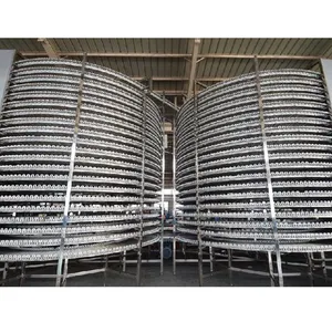 Ammonia 500kg/H Plate Frozen Tunne Belt Fluidized Icecrem Smallest Cooling Tunnel Iqf Shrimp Spiral Freezer Blast Frozen thumbnail-4