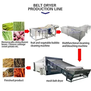High Capacity Saffron Drying Machine Tea Drying Oven Vegetable Mesh Conveyor Chain Belt Dryer EPC thumbnail-4