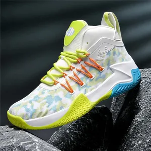 Men Basketball Shoes Kids Winter Leather Shock Absorption Shoes Wear-resistant Boots Waterproof Sports Sneaker Non-slip High Top Trainers Wholesale thumbnail-4