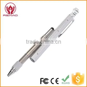 Multi-Tool 7 in 1 Pen With Ruler, Bottle Opener, Phone Stand, Ballpoint Pen, Stylus Fit for Mens Gift (Silver) thumbnail-3