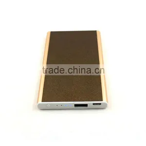 Low Price Leather Slim Power Bank 4000mah Portable Charger Supplier's Choice thumbnail-1