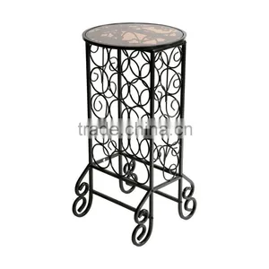 15 Bottle Glass Wine Rack Storage Side Accent Table Quality Choice thumbnail-1