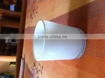 White Glass Candle Holder thumbnail-3