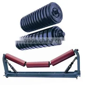 Rock Bottom Belt Conveyor Rubber Coated Roller/Idler With Ring thumbnail-6