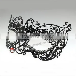 Bendable Laser Cut Hollow Out Black Prom Queen The Marc Hall Story Mask thumbnail-2