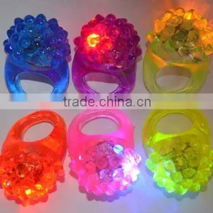 Lot LED Light Strawberry Flashing Finger Ring, Elastic Rubber Ring, Event Party Supplies Glow Toys thumbnail-1