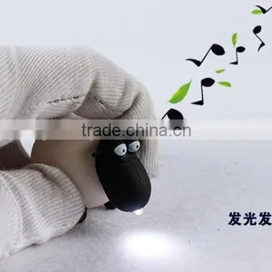 Wholesale 3D Funny Sheep Keychain LED Promotion Key Ring With Sound thumbnail-2