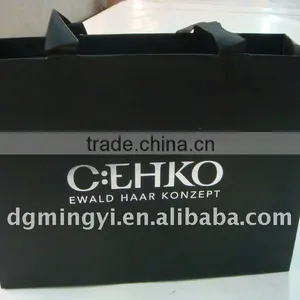 Luxury Black Paper Shopping Bag, Customer Design Packaging Bags thumbnail-3