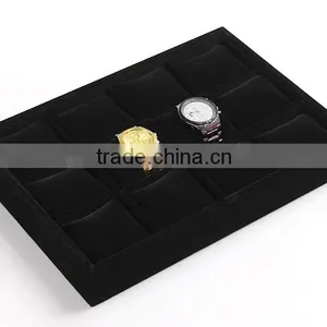12 Grid Slots Black Color Jewelry Organizer Watches Display Storage Box Case Gift Boxes Bracelet Display Shelf thumbnail-5
