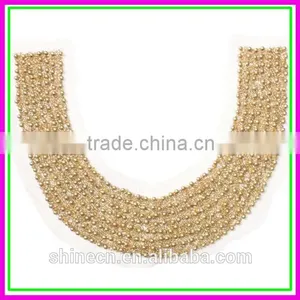 Fashion Woman False Collars,Fashion OEM/ODM Europe Design Plastic Pearl Handmade Net Cloth Fake Collars thumbnail-1