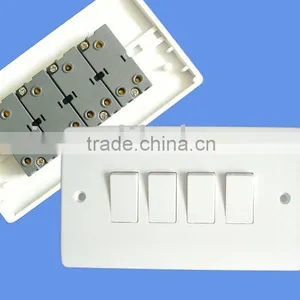 4 Gang BS Wall Switch, 10Amp, Double Pole thumbnail-1