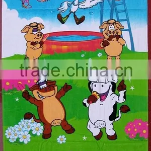 100% Cotton Cow Pattern Reactive Printed Velour Beach Towel thumbnail-1