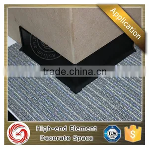 Laminate Flooring Brushed Silver Inner Corner Aluminium Wall Skirting Board With End Caps thumbnail-5