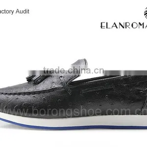 Ostrich Grain British Vintage Style Men Tassel Shoes Loafer Quality Choice thumbnail-5
