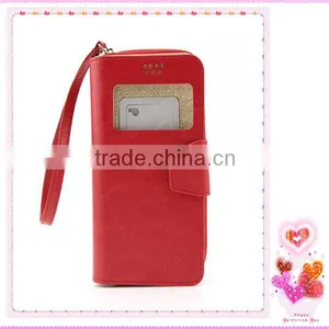 Morden Lady Fashion Wallet Leather Phone Case ,4-5.5 Inch Universal Smart Phone Wallet Style Leather Case With Strap and Mirror thumbnail-2