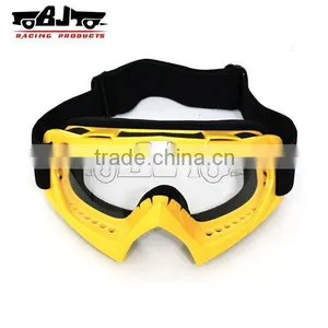 BJ-MG-001 High Quality Yellow Motocross Clear Goggle Lens thumbnail-1