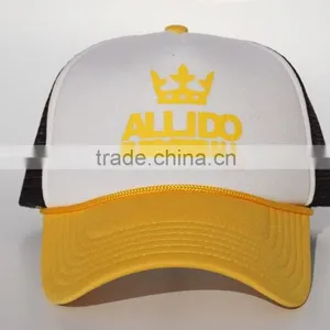 Yellow Polyester Foam Snapback Hat With String thumbnail-2