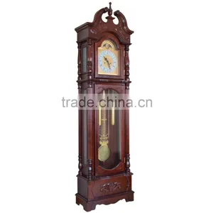 Cheap Solid Wooden Floor Standing Clock Made in China thumbnail-3