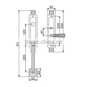 HD8658-cu87 Duluxe Handle Lock thumbnail-2