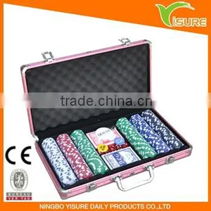 300pcs Poker Chips Set In Casino Style Poker Chip With Color Box +2 Decks Playling Cards thumbnail-1