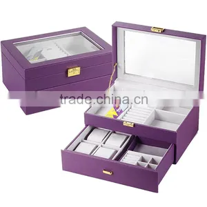 Kraft Purple Jewelry Box Leather thumbnail-1