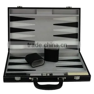 Leather Travel Suitcase of Backgammon Set thumbnail-5