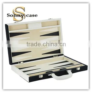 Navy Blue Piano Lacquer Wooden Backgammon Set thumbnail-6