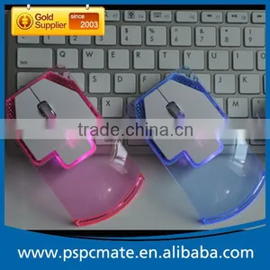 Computer Transparent Wireless Mouse With Colorful Led Light thumbnail-6