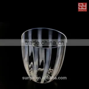 NEW PRODUCT!Mouth Blown Whisky Glass With White Porcelain Decoration thumbnail-6