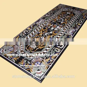 Whole Seller Stone Dining TableTop, Inlay Stone Table, Stone Table Top thumbnail-1