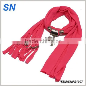 Latest Fashion New Design Elephant Pendant Scarf, Pendant Jewelry Scarf thumbnail-1