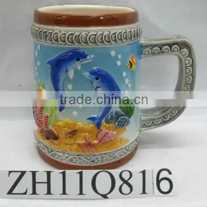 Dominican Hand Painted Ceramic Souvenir Mug thumbnail-1
