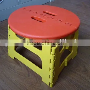Plastic Portable Strong and Cheap Round Folding Stool thumbnail-1