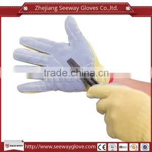 Seeway Cut Resistant Cow Leather Coated Work Gloves thumbnail-1