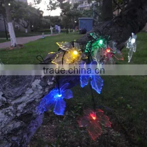 Colorful Solar Strip Light Qualitied Solar Panel+10 Maple Leaf Led +4.5M Lenght Cable Using for Christmas,festival Decoration thumbnail-4