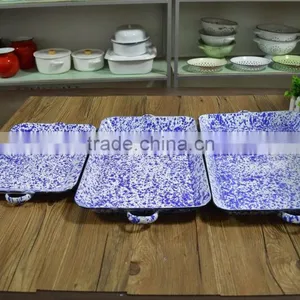 9092 Enamel Big Camping Baking Rectangle Tray thumbnail-5