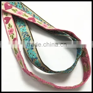 Pink Heart Printed Embroidery Ribbon Manufacturing in Dongguan for Decoration thumbnail-6