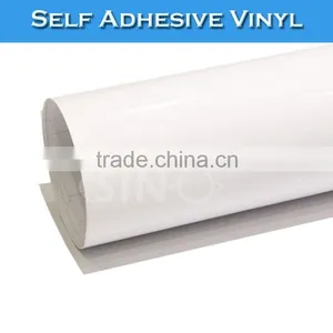 SINO Glossy White Large Format Digital Solvent Printing Self Adhesive PVC Vinyl Film thumbnail-2