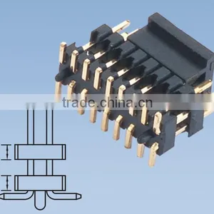 Double Row Double Insulator Pitch: 1.27 mm SMT Pin Header With Post H=1.0 thumbnail-1
