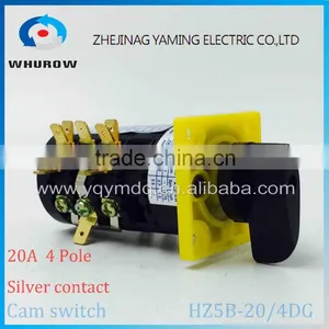 Cam Switch HZ5B-20/4 Combination Changeover Rotary Switch 3 Positions (1-0-2) 4 Poles High Quality AC50Hz 20A 380V thumbnail-1