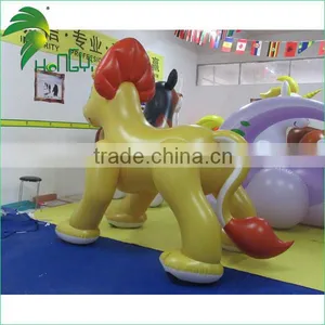 Lovely Yellow PVC0.4 Animal Cartoon Toy Inflatable Horse From Hongyi Manufacturer thumbnail-3