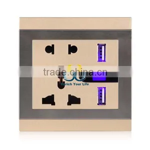 All-powerful USB Wall Socket Dual USB Night Light Touch Switch Fashion thumbnail-1